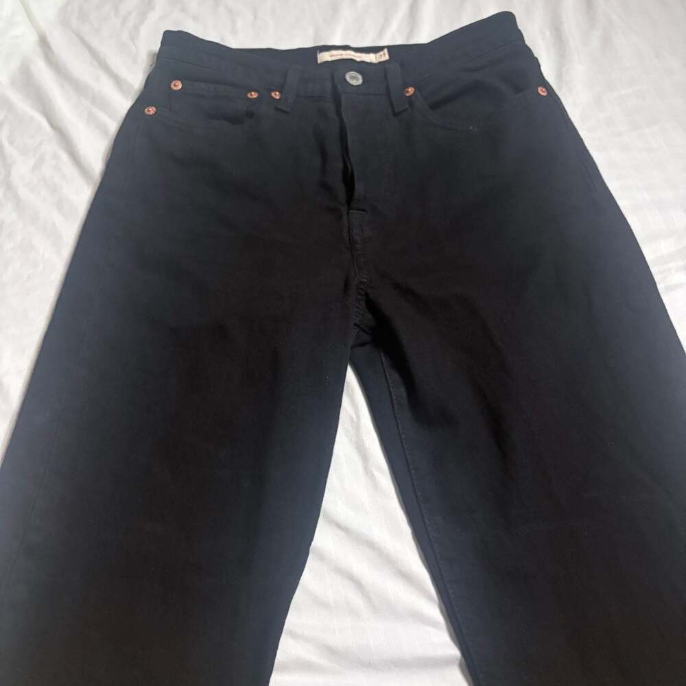 Levi's Premium Wedgie Straight Jeans Black Size 27x30